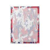 Camouflage, Blauw Wit Rood Grijs, Militair, Leger Notitieblok (Gedraaid)