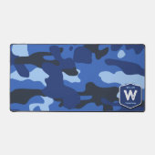 Camouflage bleu Camo Motif de l'armée Monogramme (Recto)