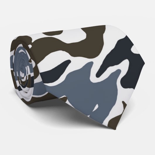Camouflage bleu Cravate masculine (Roulé)