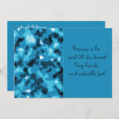 Camouflage bleu Faire-part de naissance bébé garço (Devant / Derrière)