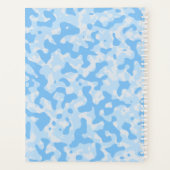 Camouflage bleu féminin Design Monogramme (Dos)