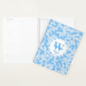 Camouflage bleu féminin Design Monogramme (Devant avec enveloppe)
