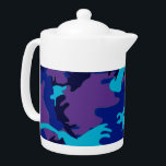 Camouflage bleu foncé et Motif violet<br><div class="desc">Personnalisez ce modèle avec votre art ou votre photo et customisez-le à votre goût. Le produit est doté d'un motif de camouflage bleu et violet.</div>