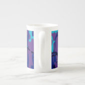 Camouflage bleu foncé et violet d'os Chine Mug (Dos)