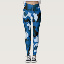 Camouflage bleu motif Leggings
