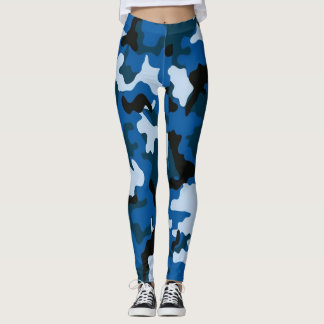 Camouflage bleu motif Leggings