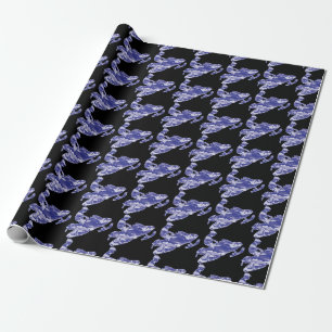 Camouflage Blue Snowmobier Cadeaupapier