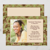 Camouflage Bruin Fotouitnodiging Kaart (Voorkant / Achterkant)