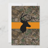 Camouflage Buck Deer Anniversaire Fête Invitation (Dos)