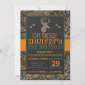 Camouflage Buck Deer Birthday Party Uitnodiging (Voorkant)