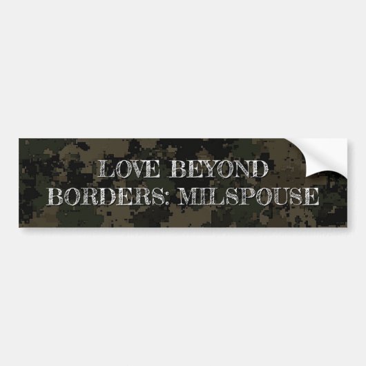 Camouflage Bumpersticker met bemoedigende boodscha (Voorkant)