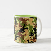 Camouflage Camo Bigfoot Patroon Jagen Tweekleurige Koffiemok (Voorkant rechts)