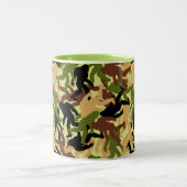 Camouflage Camo Bigfoot Patroon Jagen Tweekleurige Koffiemok (Center)
