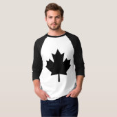 Camouflage Camo Black Maple Leaf T-shirt (Voorkant volledig)