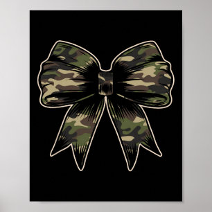 Camouflage Camo Bow Camo Coquette Bow Jagen Vrouwe Poster
