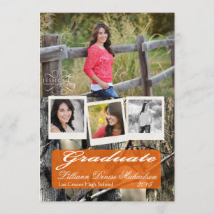 Camouflage Camo Chasseurs 5x7 Wo Faire-part senior