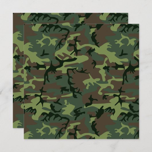 Camouflage Camo Green Brown Pattern (Voorkant / Achterkant)