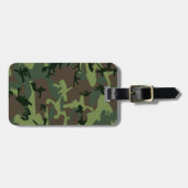 Camouflage Camo Green Brown Pattern Bagagelabel (Voorkant horizontaal)