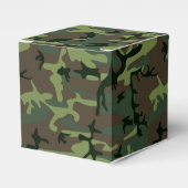 Camouflage Camo Green Brown Pattern Bedankdoosjes (Voorkant Zijde)