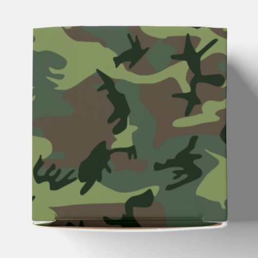 Camouflage Camo Green Brown Pattern Bedankdoosjes (Bovenkant)