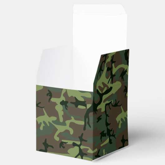 Camouflage Camo Green Brown Pattern Bedankdoosjes (Geopend)