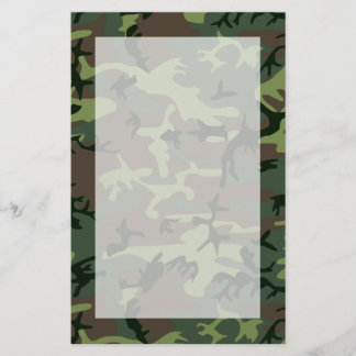 Camouflage Camo Green Brown Pattern Briefpapier