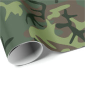 Camouflage Camo Green Brown Pattern Cadeaupapier (Rol Hoek)