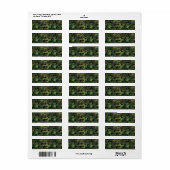 Camouflage Camo Green Brown Pattern Etiket (Full Sheet)