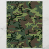 Camouflage Camo Green Brown Pattern Flyer (Achterkant)