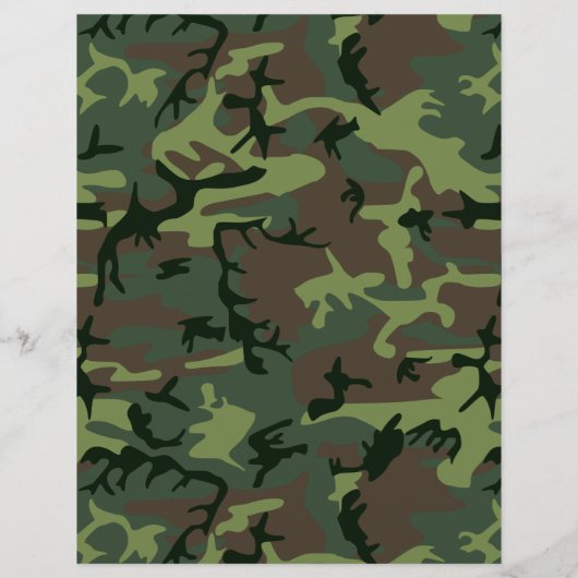 Camouflage Camo Green Brown Pattern Flyer (Achterkant)