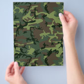 Camouflage Camo Green Brown Pattern Flyer (Hand)