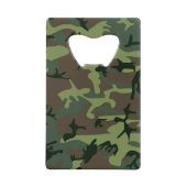 Camouflage Camo Green Brown Pattern Kredietkaart Flessenopener (Voorkant)