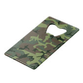 Camouflage Camo Green Brown Pattern Kredietkaart Flessenopener (Voorkant Gekanteld)