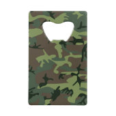 Camouflage Camo Green Brown Pattern Kredietkaart Flessenopener (Achterkant)