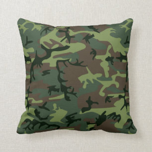 Camouflage Camo Green Brown Pattern Kussen