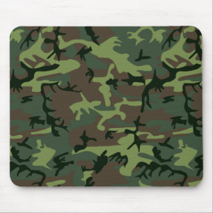 Camouflage Camo Green Brown Pattern Muismat