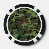 Camouflage Camo Green Brown Pattern Poker Chips (Achterkant)