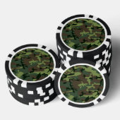 Camouflage Camo Green Brown Pattern Poker Chips (Opstapeling)