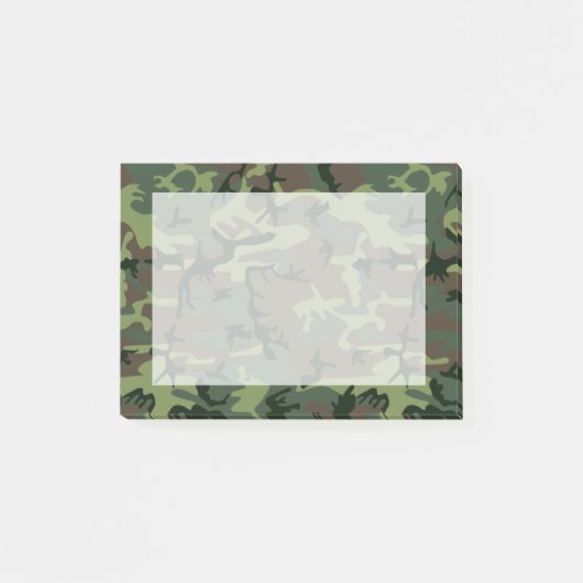 Camouflage Camo Green Brown Pattern Post-it® Notes (Voorkant)