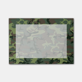 Camouflage Camo Green Brown Pattern Post-it® Notes