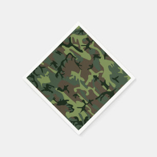 Camouflage Camo Green Brown Pattern Servet