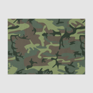 Camouflage Camo Green Brown Pattern Tissuepapier