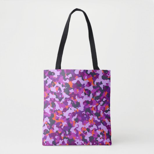 Camouflage Camo Motif rose rouge violet Sac fourre (Devant)