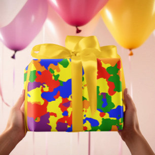 Camouflage Camo regenboog kleurrijk Cadeaupapier