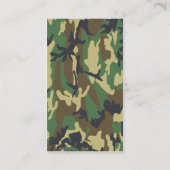 Camouflage / Camo Theme Luier Raffle Ticket Informatiekaartje (Achterkant)