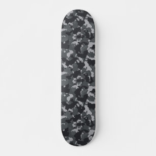 Camouflage Camo Urban Black gray Skateboard