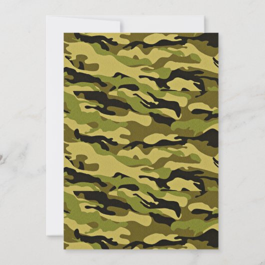 Camouflage Camouflage Vert Première Invitation d'a (Dos)
