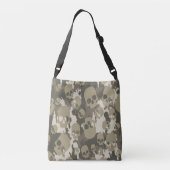 Camouflage Canvas tas met schedels (Achterkant)