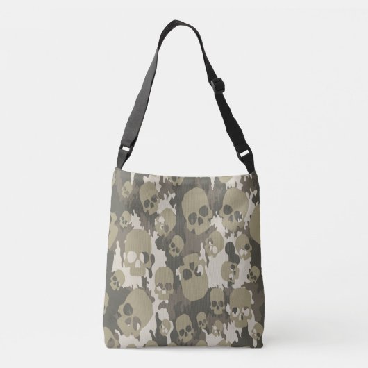 Camouflage Canvas tas met schedels (Achterkant)
