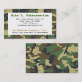 Camouflage / Carte de visite Camo (Devant / Derrière)